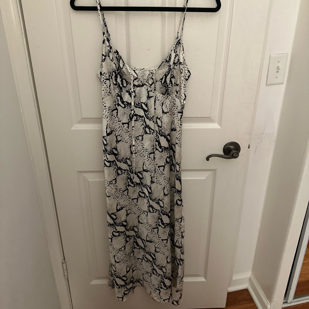 Snake Print Maxi Dress